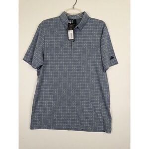 Adidas Golf Novelty Go-To Performance Polo Shirt Mens medium Geo Navy NWT
